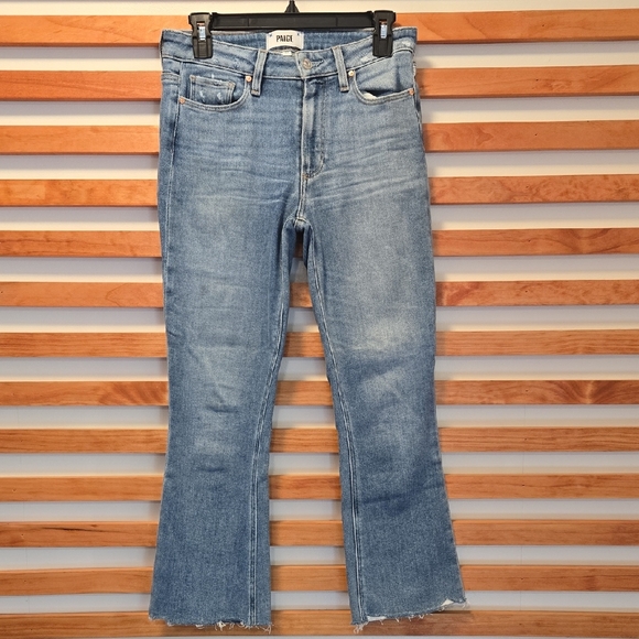 PAIGE Light Blue Flare Jeans - Picture 1 of 4